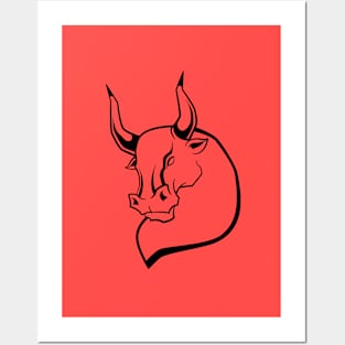 Bull's head Posters and Art